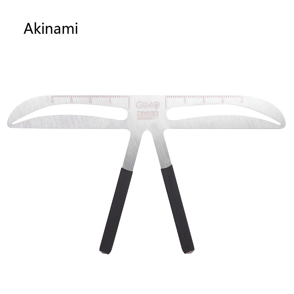 Wytino Eyebrow Ruler - 4 Types (Classic, Standard, European, Akinami) with Three-Point Positioning for Precise Eyebrow Shaping - Silver Stainless Steel Tool - Perfect for Salon, Home Use & Professional Makeup Artists