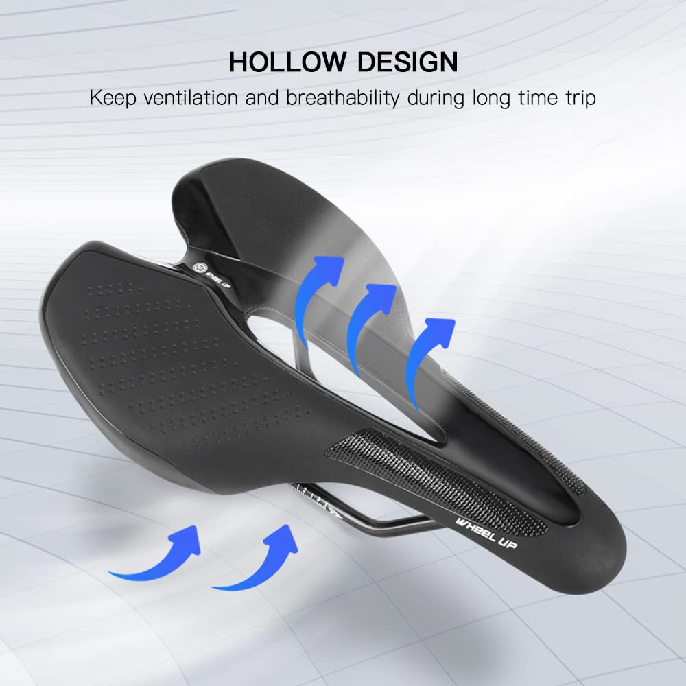 Lixada Comfortable Bike Saddle with USB Charging & Warning Taillight - Breathable Seat Cushion for Mountain & Road Bikes - Perfect for Commuting, Cycling & Outdoor Adventures