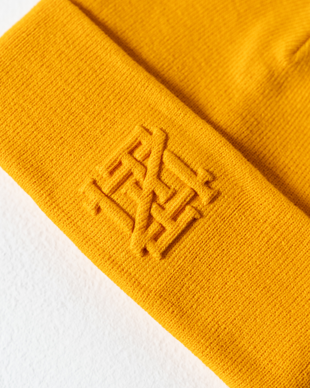 Embroidered Orange Beanie for Men & Women - Soft Winter Knit Hat for Outdoor Activities, Hiking, and Casual Wear
