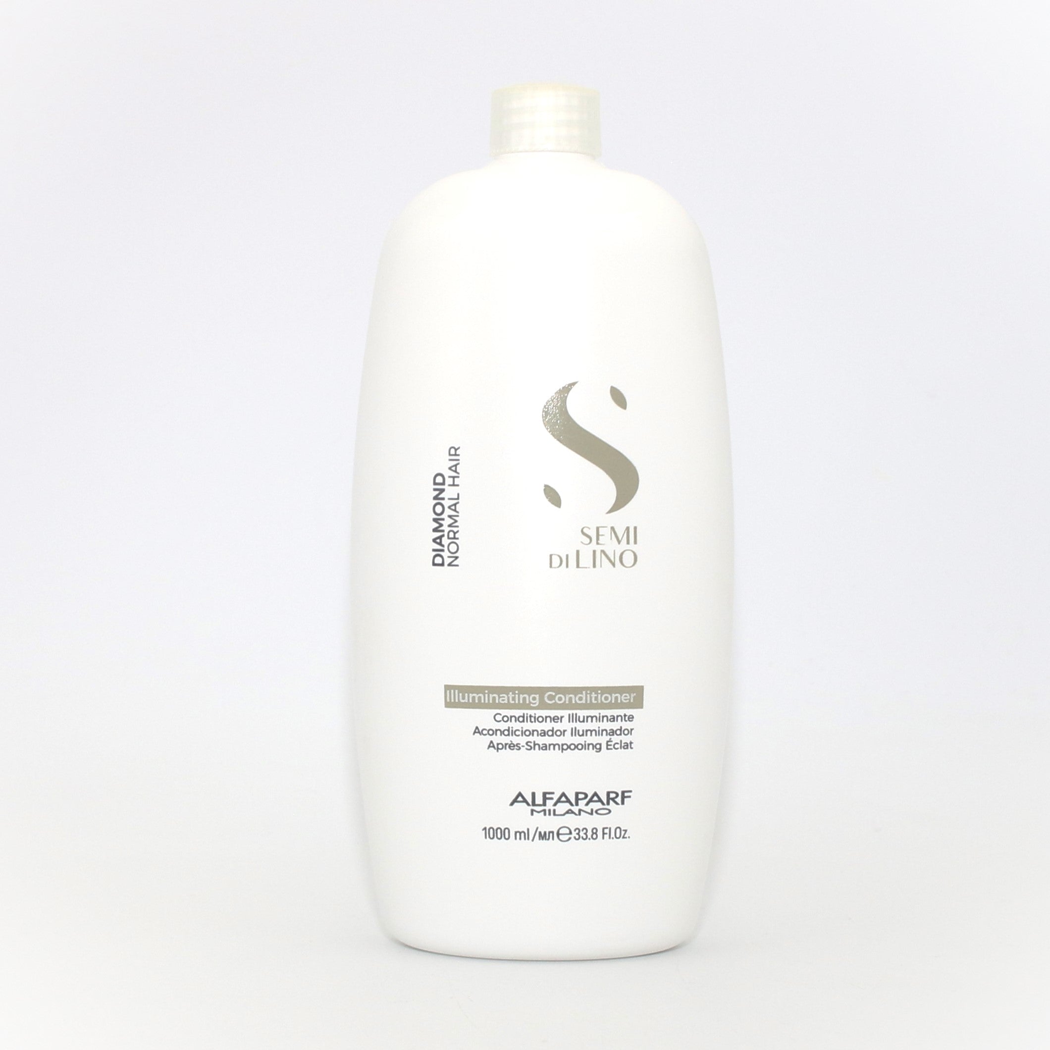 Alfaparf Diamond Normal Hair Illuminating Conditioner for Shine & Softness - 33.8 oz (1 Liter) - Professional Salon Quality Hair Care for Daily Use & Special Occasions