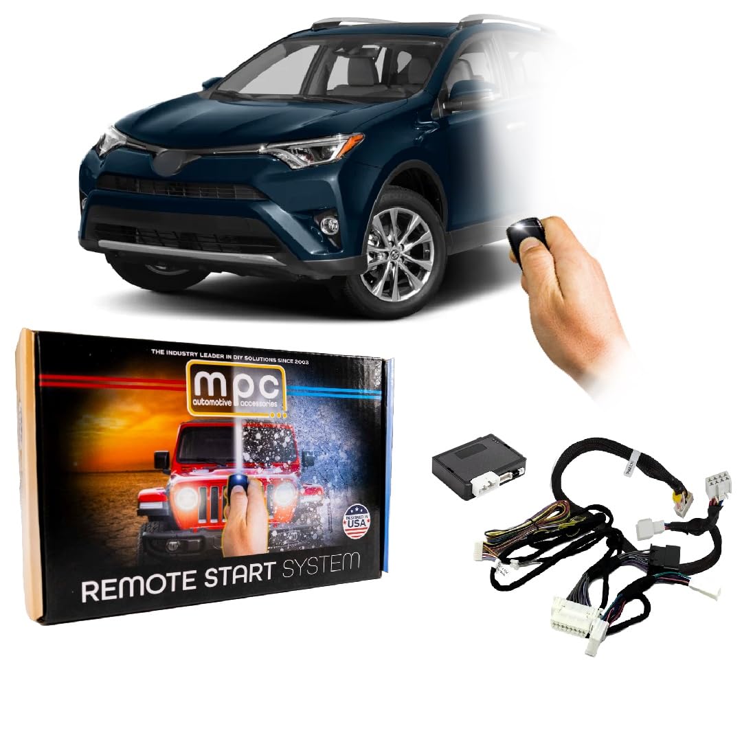 MPC Remote Start Kit for 2013-2018 Toyota RAV4 | Plug & Play T-Harness Included | 3X Lock Button Start | Gas Engine | Key to Start (H-Key Only) | Perfect for Cold Mornings & Secure Remote Vehicle Access