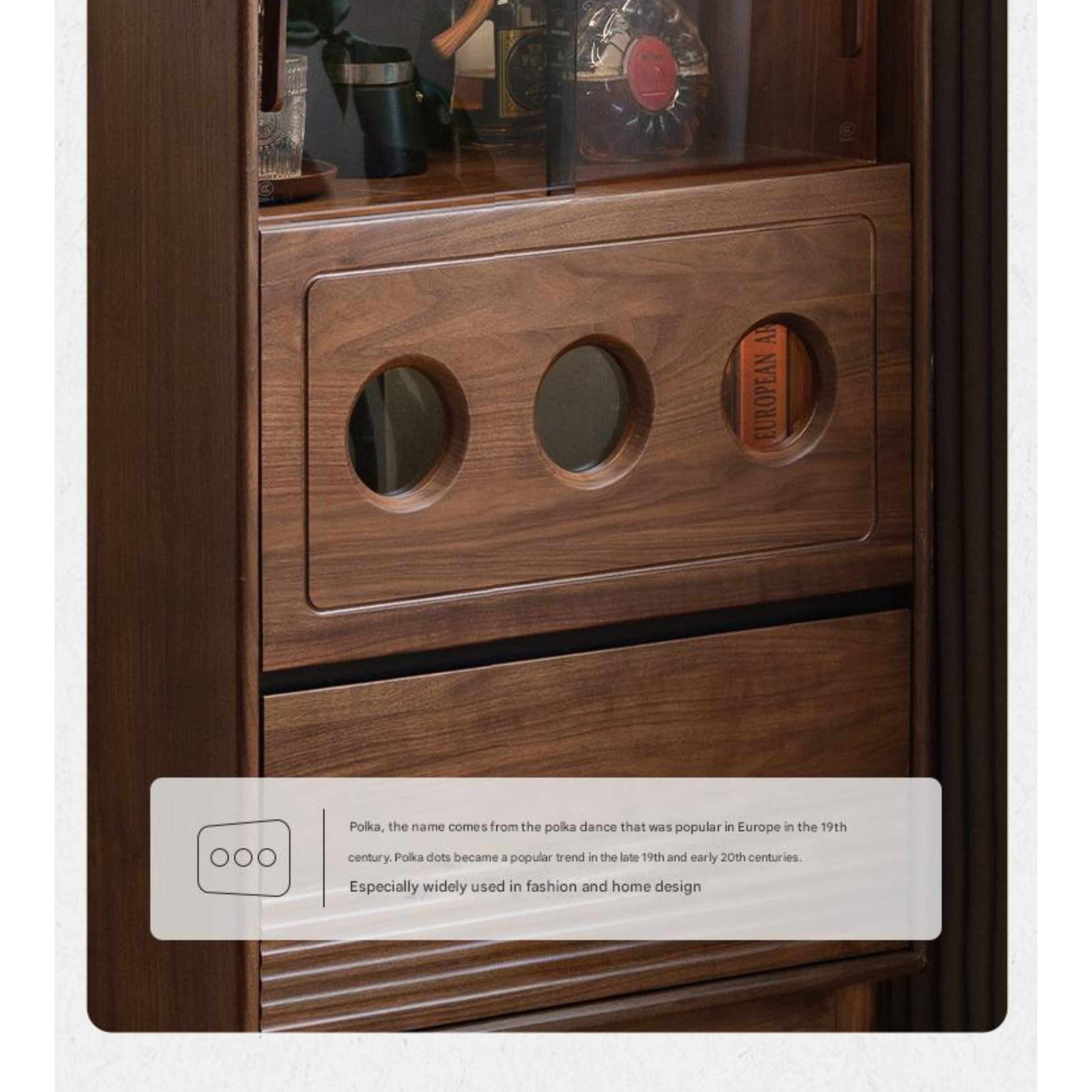 Vintage Black Walnut Solid Wood Antique Locker Retro Side Cabinet - Rustic Storage for Bedroom, Living Room & Entryway