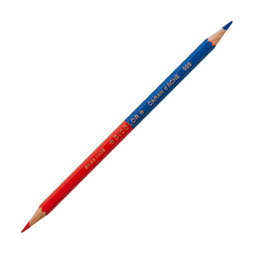 Caran d'Ache Bicolor Pencil 999 Blue & Red - Dual-Ended Art Pencil for Sketching, Drawing & Writing - Perfect for Artists, Students & Office Use