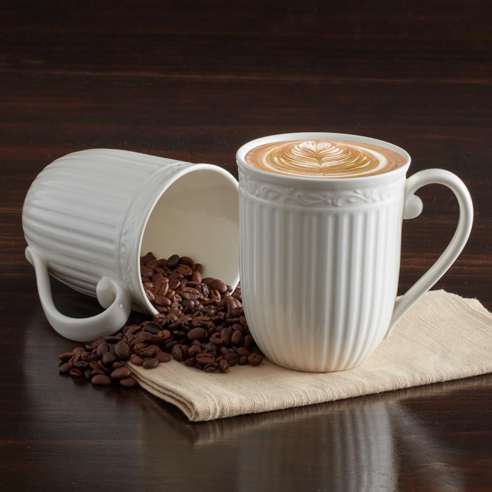 Italian Countryside® Tall Ceramic Coffee Mug - 16oz Large Handmade Tea Cup with Rustic Design - Perfect for Home, Office, or Gift Giving