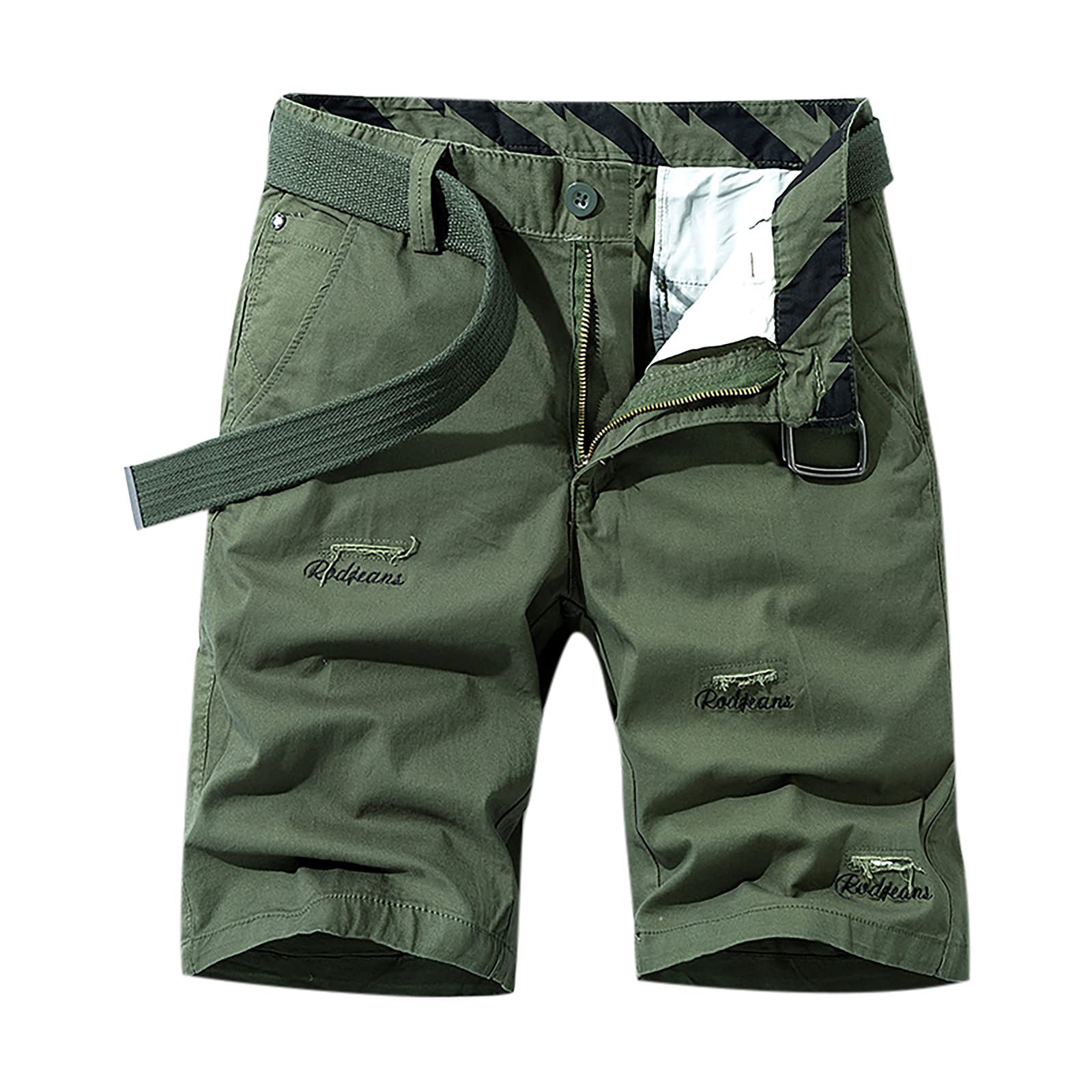 Men's Cargo Shorts - Classic Fit Chino Shorts with Stretch | Solid Flat Front Casual Work & Golf Shorts | Perfect for Outdoor Activities, Travel & Everyday Wear