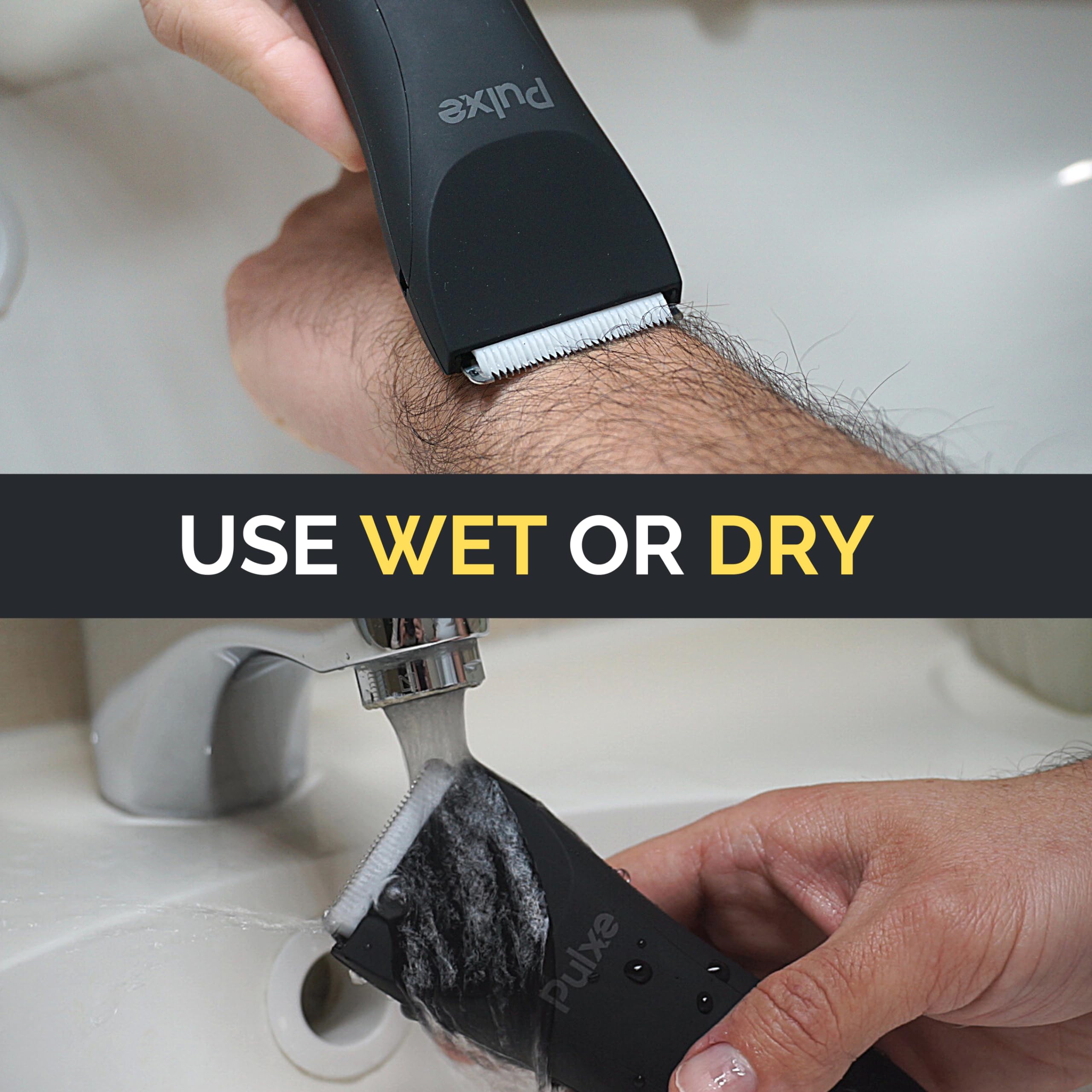 Best Men's Body Hair Trimmer - Waterproof Electric Shaver for Pubic, Chest & Back Hair - Manscaping Grooming Kit for Men & Women - Perfect for Travel, Gym & Home Use