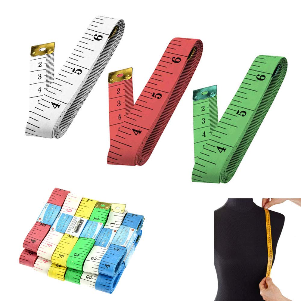 3 Pack Soft Sewing Tape Measure - 60 Inch (150 cm) Body Measuring Ruler for Tailoring, Clothes & Fabric - Perfect for DIY Sewing, Dressmaking & Craft Projects