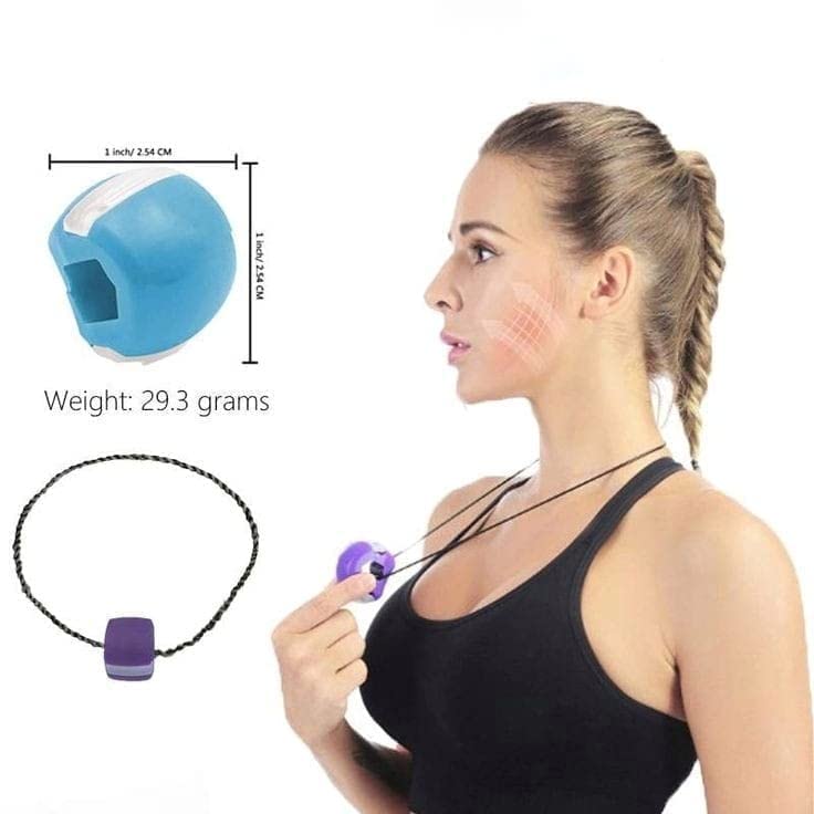 Navya Export Jawline Exerciser for Women - Reduce Face & Neck Fat, Double Chin Slimmer with Jade Roller | Facial Toning Device for Defined Jawline | Perfect for Home Workouts & Beauty Routine