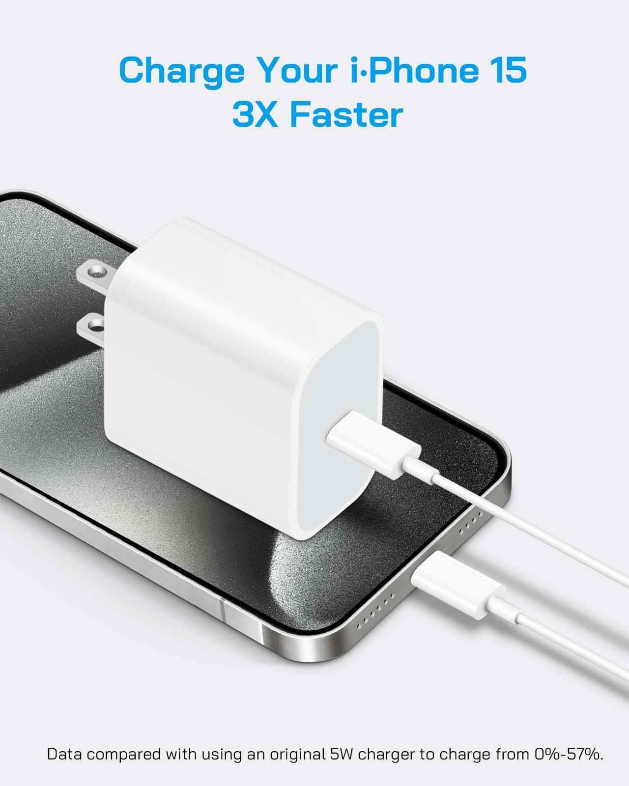 20W USB C Fast Charger for iPhone 16/15 Series - 6FT Type C to C Cable Included - Compatible with iPhone 16/16 Plus/16 Pro Max/15 Pro Max/15 Plus - Perfect for Home, Office & Travel Charging