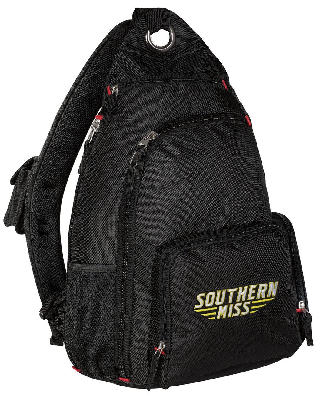 Southern Miss USM Golden Eagles Sling Backpack - Adjustable Single Strap College Bookbag for School, Travel & Outdoor Activities | Lightweight & Durable Design