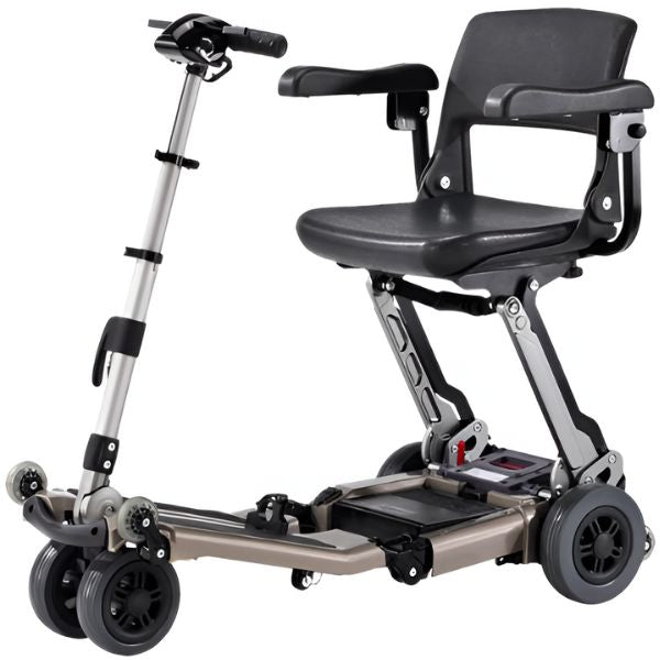 FreeRider USA Luggie Elite 4-Wheel Bariatric Foldable Travel Scooter - Heavy Duty Mobility Scooter for Adults & Seniors - Perfect for Airports, Shopping Malls & Outdoor Adventures