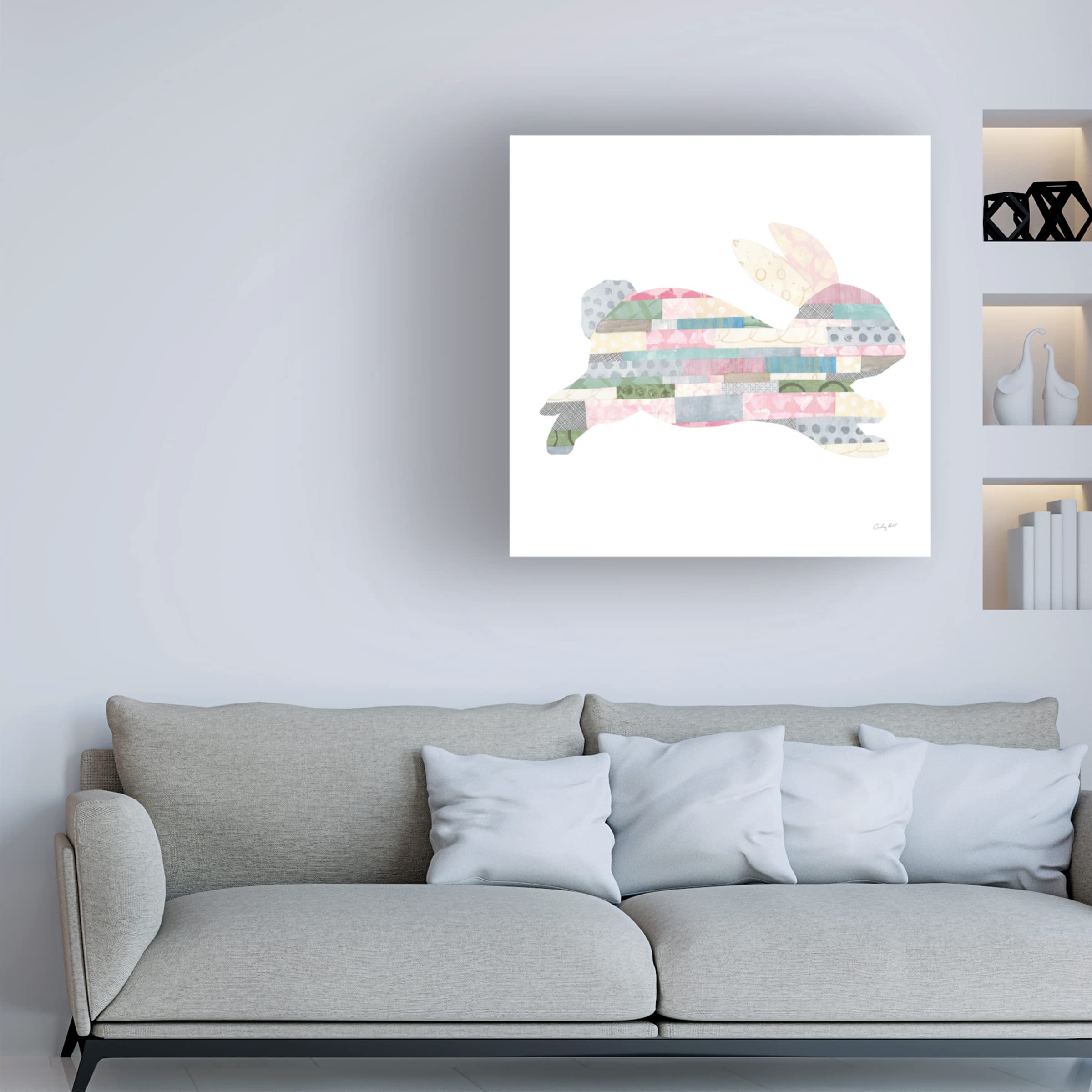 Courtney Prahl 'Spring into Easter I' Canvas Wall Art - Vibrant Floral Easter Decor for Home, Living Room & Office - Perfect Easter Gift & Spring Home Decor