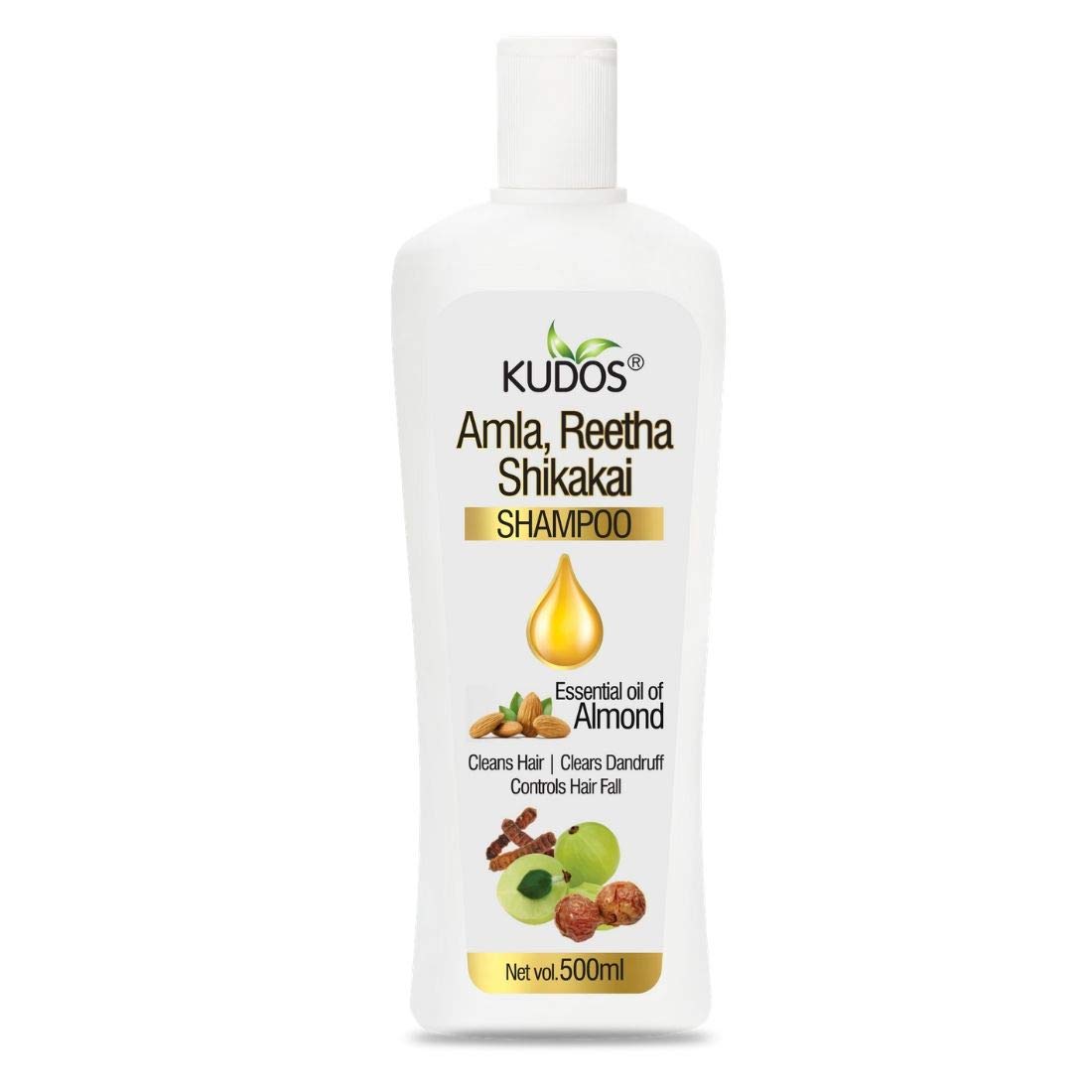 Kudos Amla Reetha Shikakai Herbal Shampoo - 500ml | Natural Hair Growth & Scalp Care | For Dry, Damaged & Frizzy Hair | Ayurvedic Hair Treatment at Home