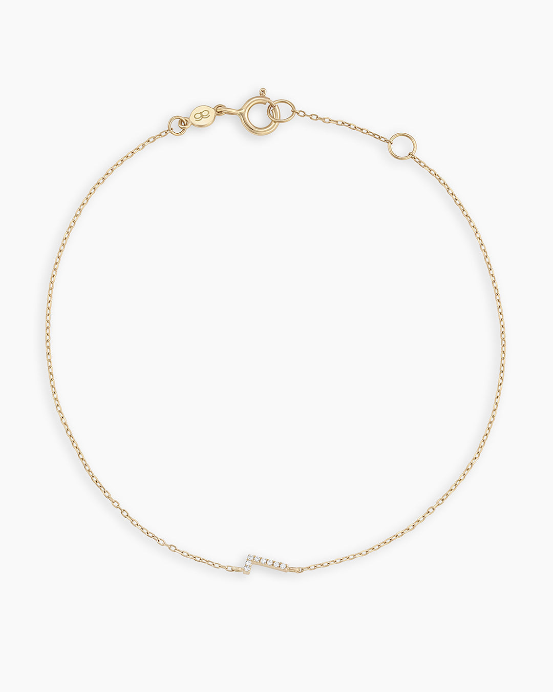 Diamond Pavé Alphabet Bracelet - Personalized Initial Letter Bracelet for Women, Sterling Silver or Gold Plated, Elegant Gift for Birthday, Anniversary, Valentine's Day | Perfect for Everyday Wear & Special Occasions