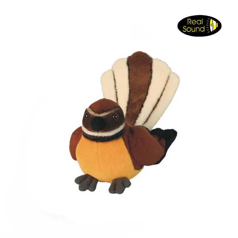 Real Sound Fantail Soft Toy - Plush Stuffed Animal with Chirping Sounds for Kids, Babies & Toddlers - Perfect for Cuddling, Playtime & Nursery Decor
