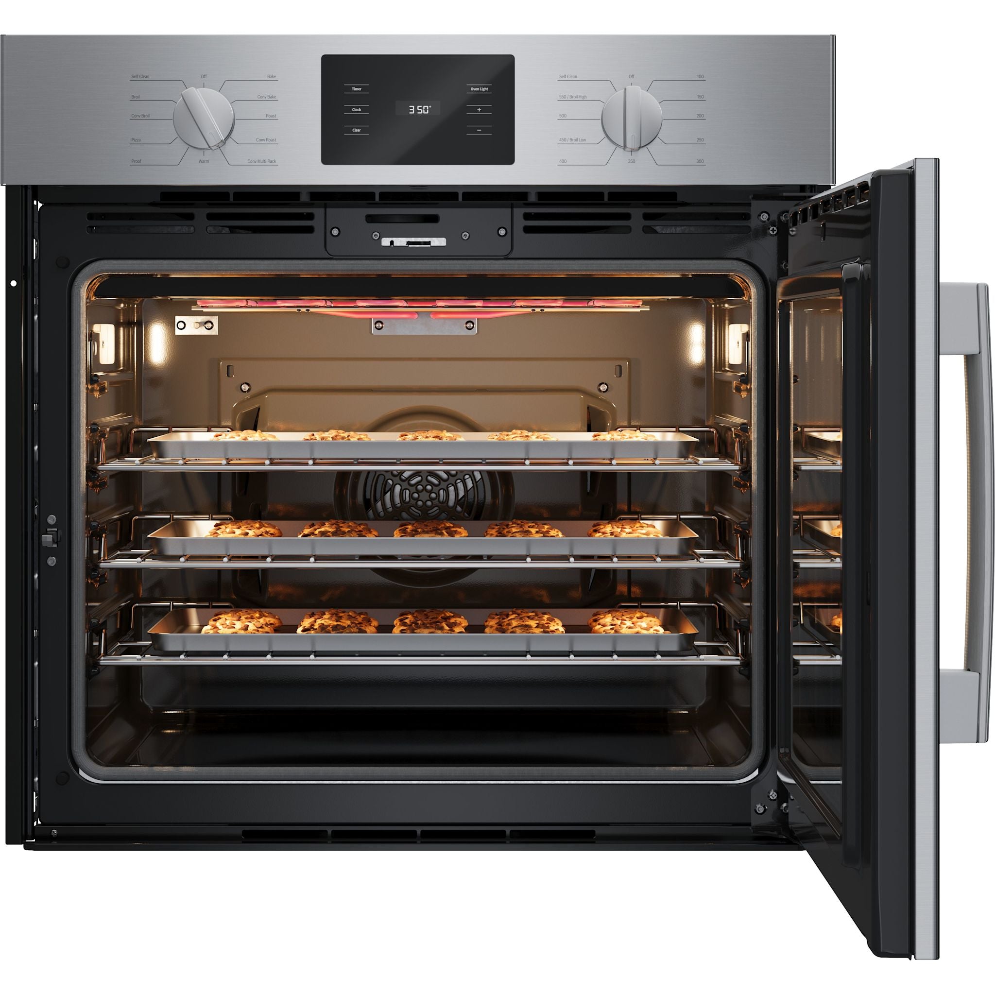 Bosch 30 Inch Single Wall Oven (HBL5455RUC) - Stainless Steel Built-In Electric Oven with Self-Cleaning & Convection Cooking - Perfect for Modern Kitchens and Home Baking