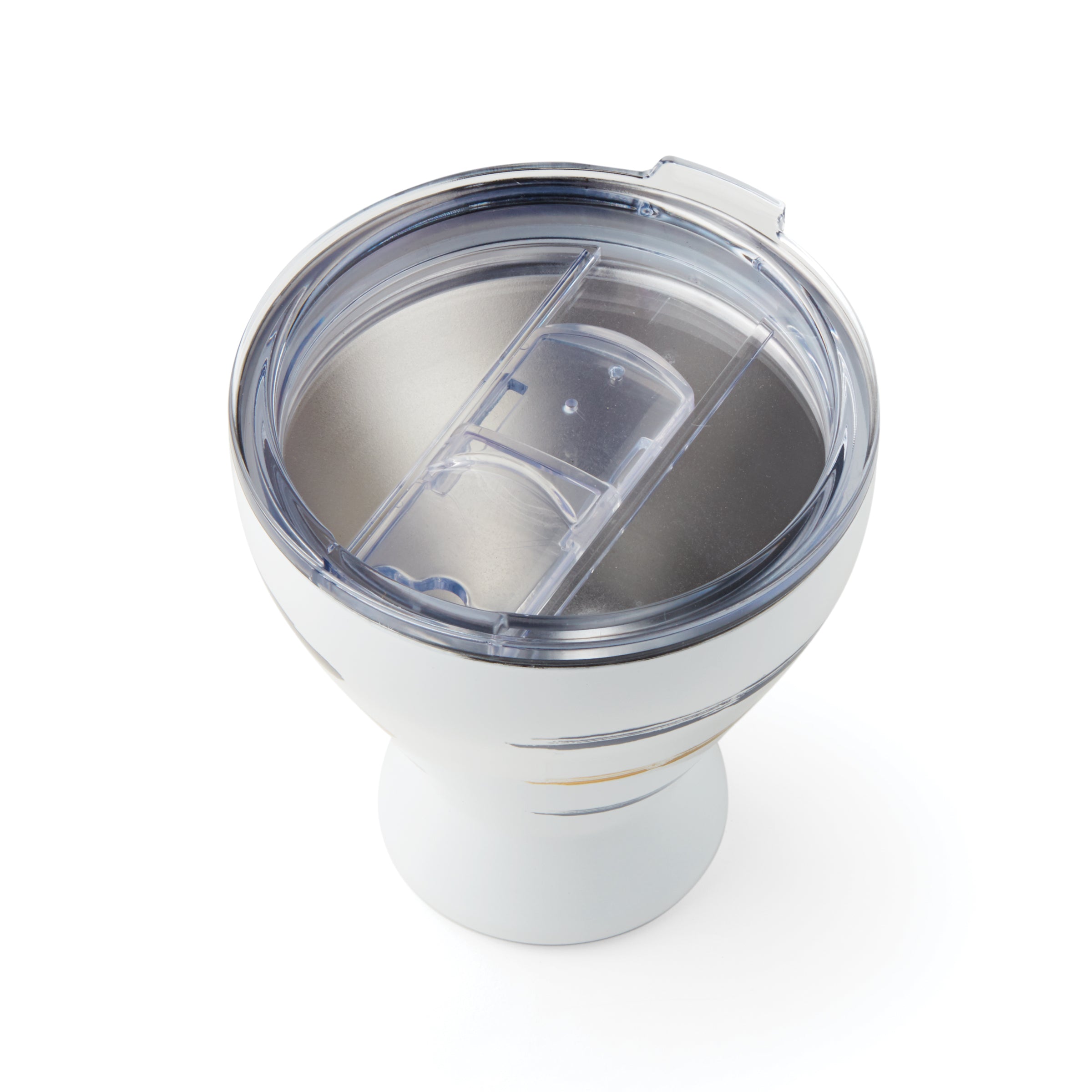 Blue Bay Stripe Stainless Steel Cocktail Tumbler - 20oz Insulated Travel Mug with Lid & Straw - Perfect for Iced Coffee, Smoothies & Cold Drinks at Home, Office or Gym