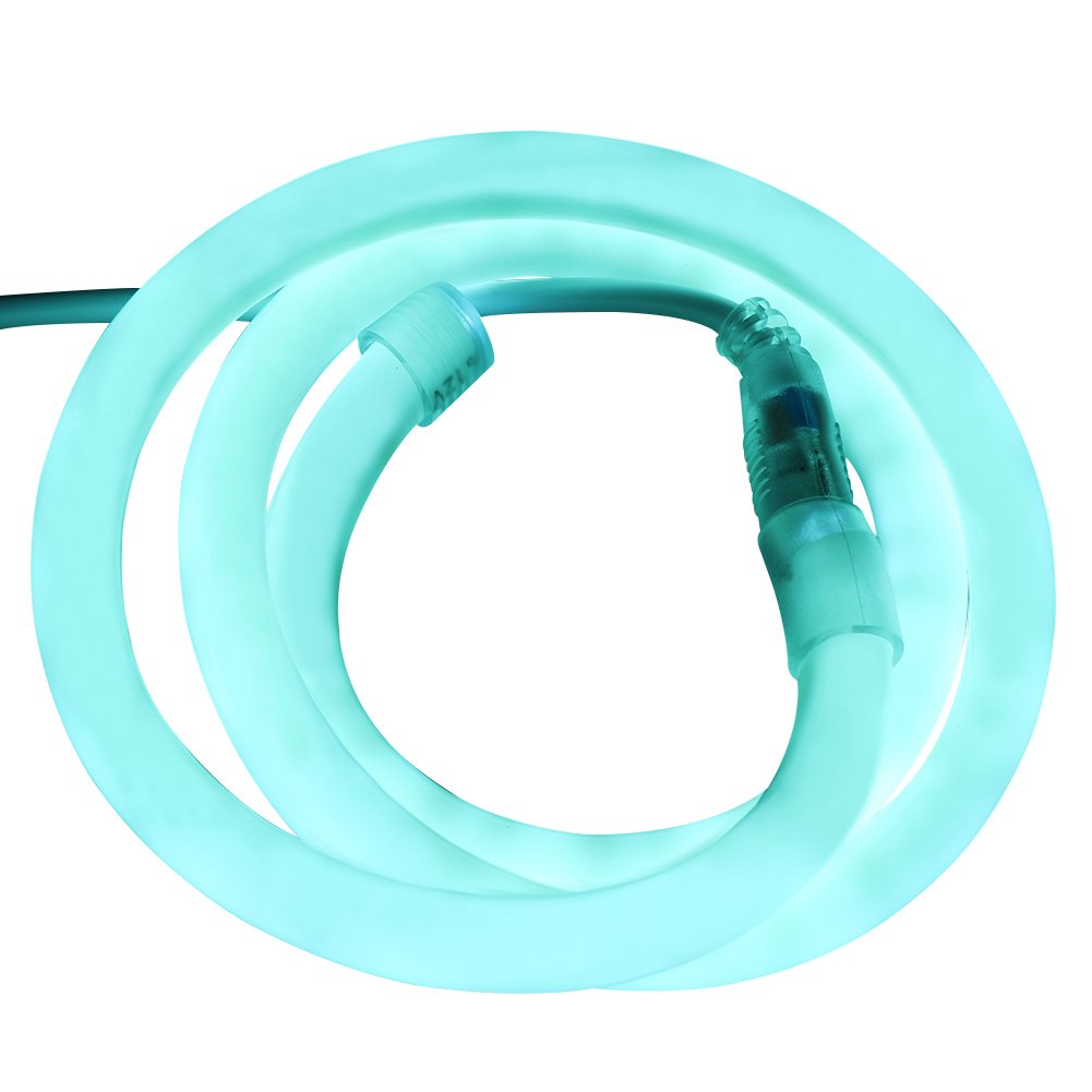 XUNATA 19.7ft LED Neon Rope Light - 12V DC 2835 Round Flexible 360° LED Strip Lights with 720 LEDs, Waterproof for Indoor/Outdoor Decoration (Ice Blue) - Perfect for Bedroom, Party, Wedding, Bar, and Holiday Lighting