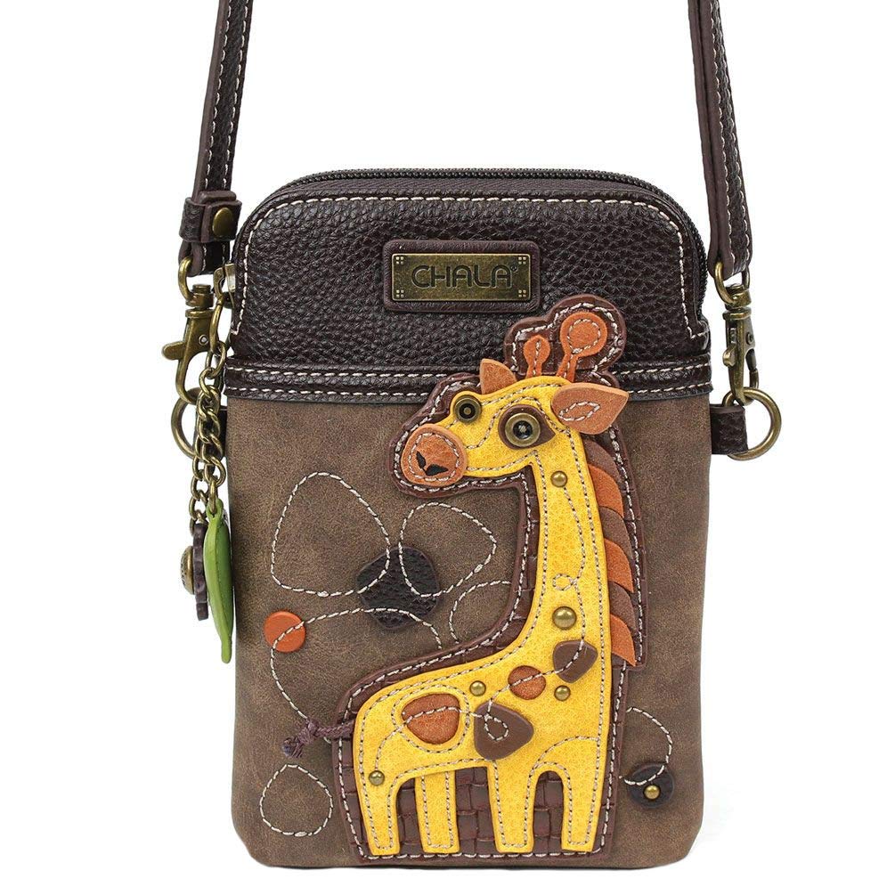 Chala Giraffe Print Crossbody Phone Purse - Adjustable Convertible Strap for Women | Perfect for Travel, Shopping & Everyday Use