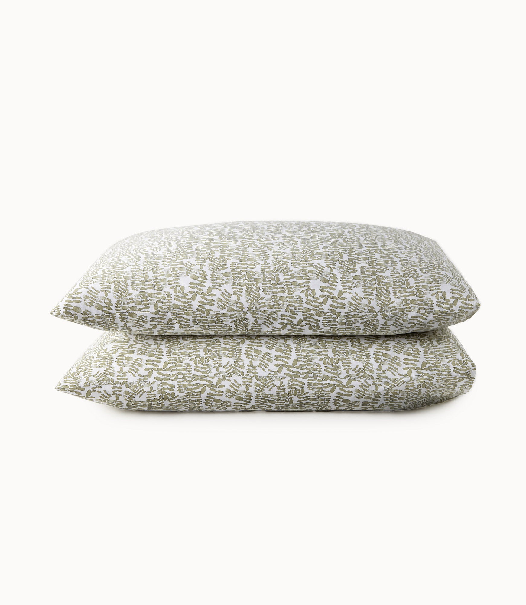 Premium Fern Percale Pillowcases Set - Soft & Breathable 100% Cotton Bedding for a Cool & Comfortable Sleep - Perfect for Home, Hotel, and Guest Room Decor
