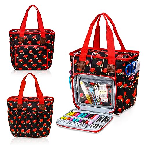 Knitting Tote Bag(Seductive Roses)