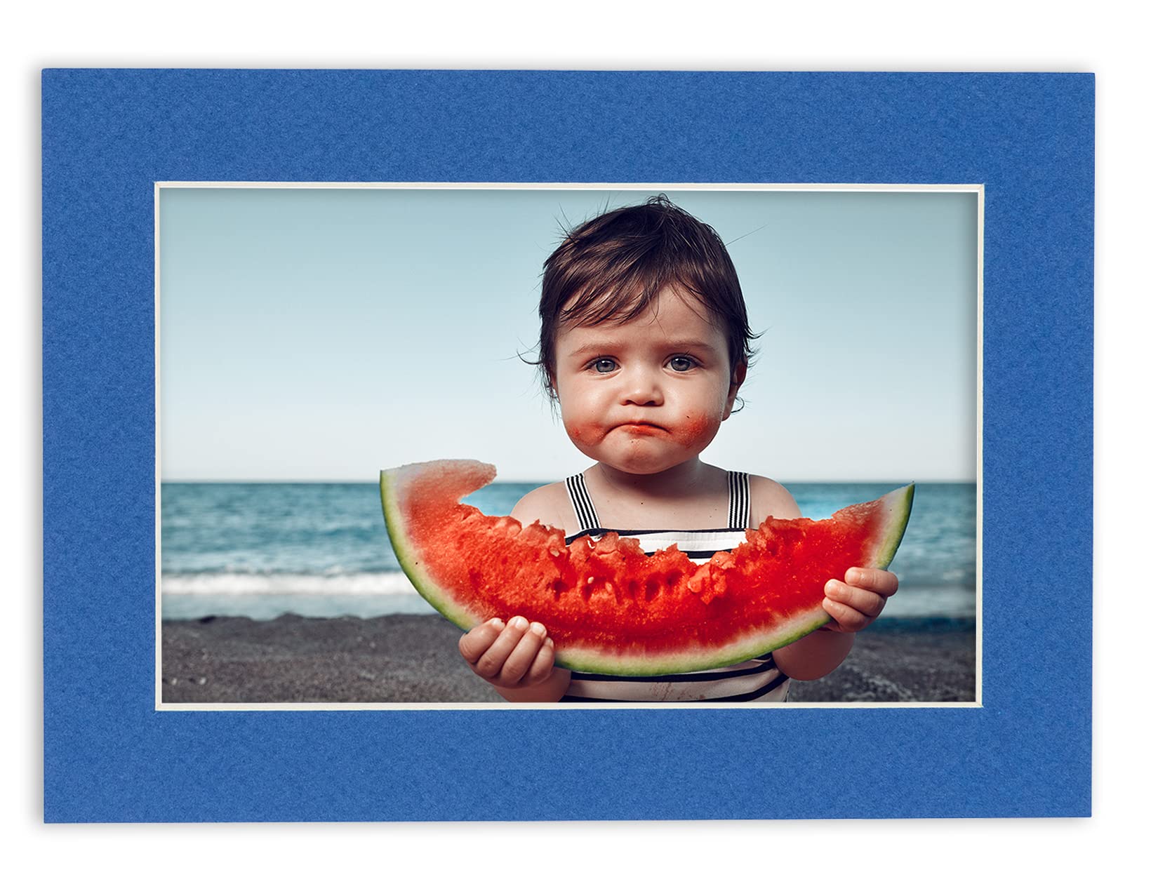 20x20 Inch Precut Royal Blue Acid-Free Picture Matboard - Bevel Cut Display Mat for 16x16 Photos & Art - Pack of 10 with Backing Boards & Clear Bags - Perfect for Framing, Scrapbooking, and Home Decor