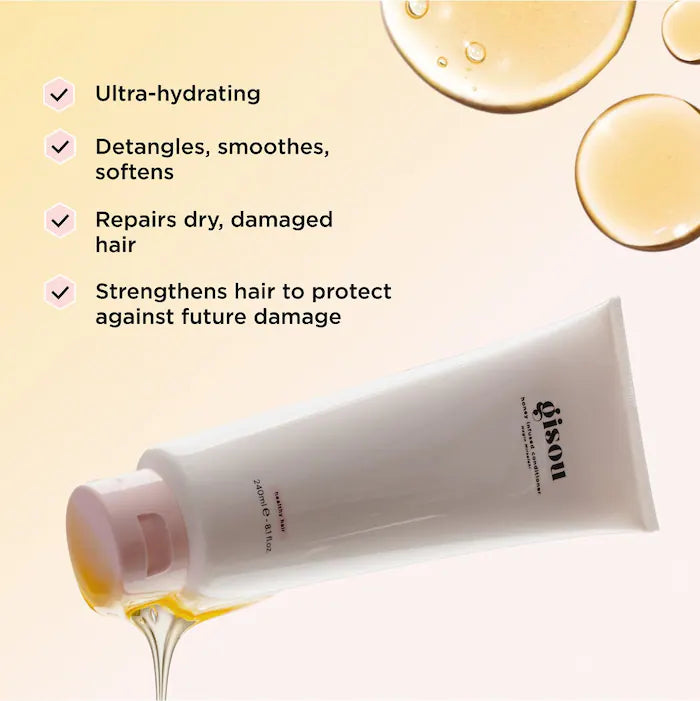 Gisou Honey Infused Hair Conditioner - Nourishing & Hydrating Treatment for Dry, Damaged Hair - Perfect for Daily Use & Post-Color Care