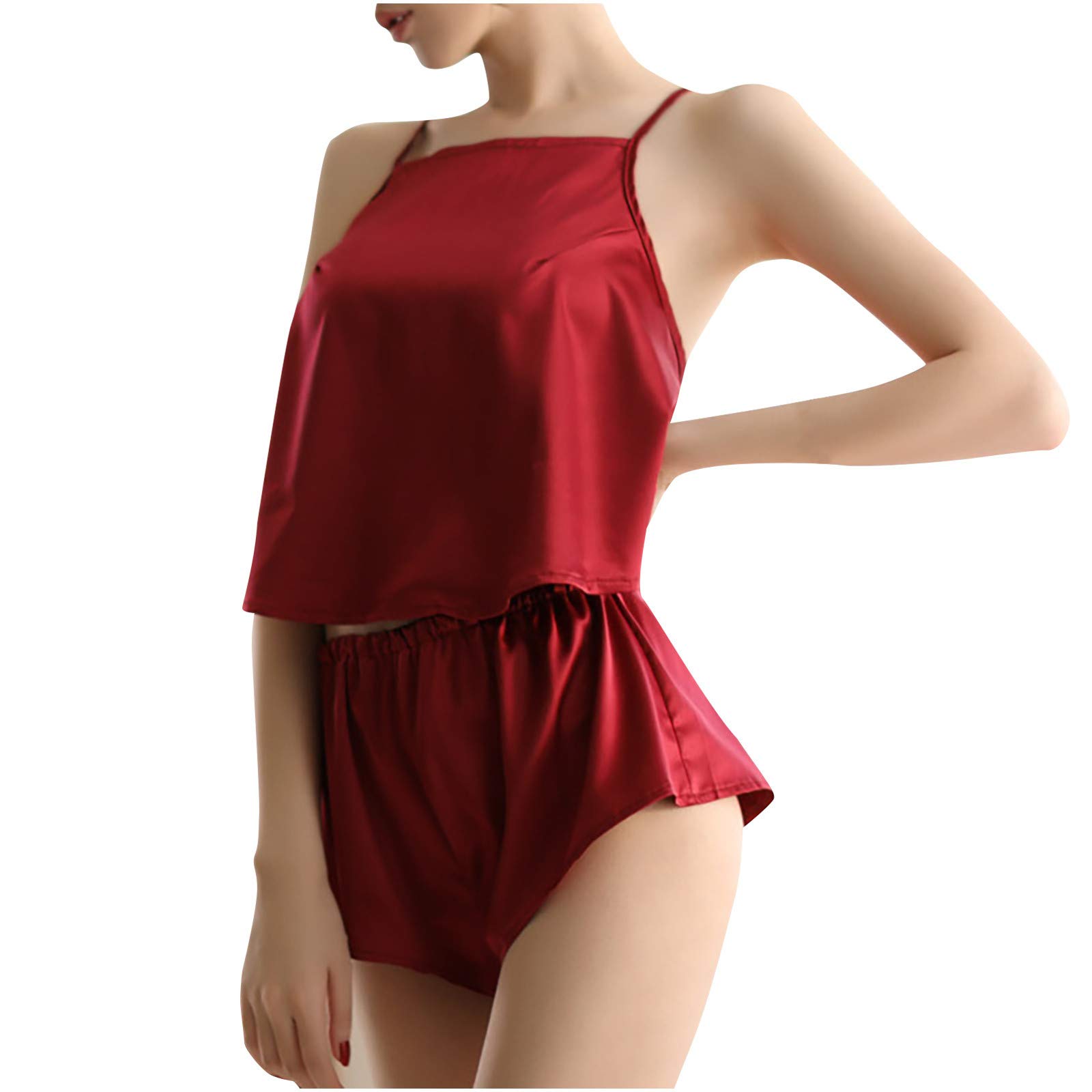Sexy Lace Babydoll Lingerie for Women - Strappy Back Nightdress with Hollow Out Design - Comfortable Intimate Wear for Bedroom, Anniversary Gift & Romantic Nights