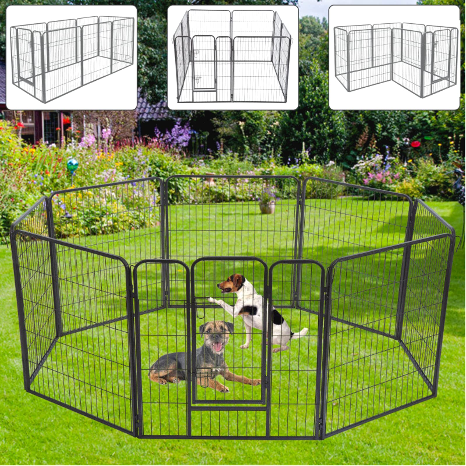 Heavy Duty Metal Dog Pen Kennel - 24