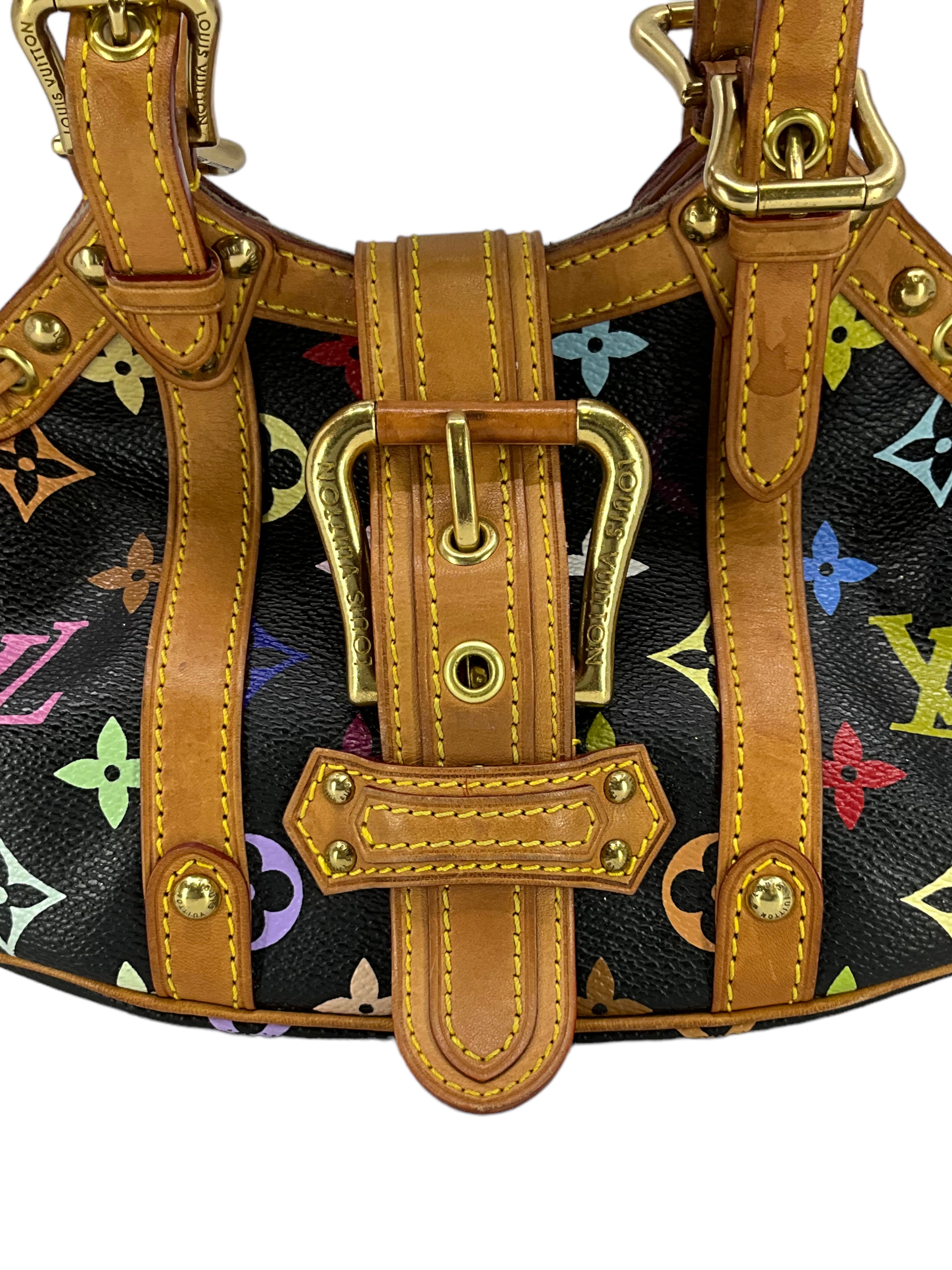 Authentic LOUIS VUITTON Monogram Multicolor Theda PM Handbag - Luxury Designer Shoulder Bag for Women | Perfect for Parties, Date Nights & Special Occasions