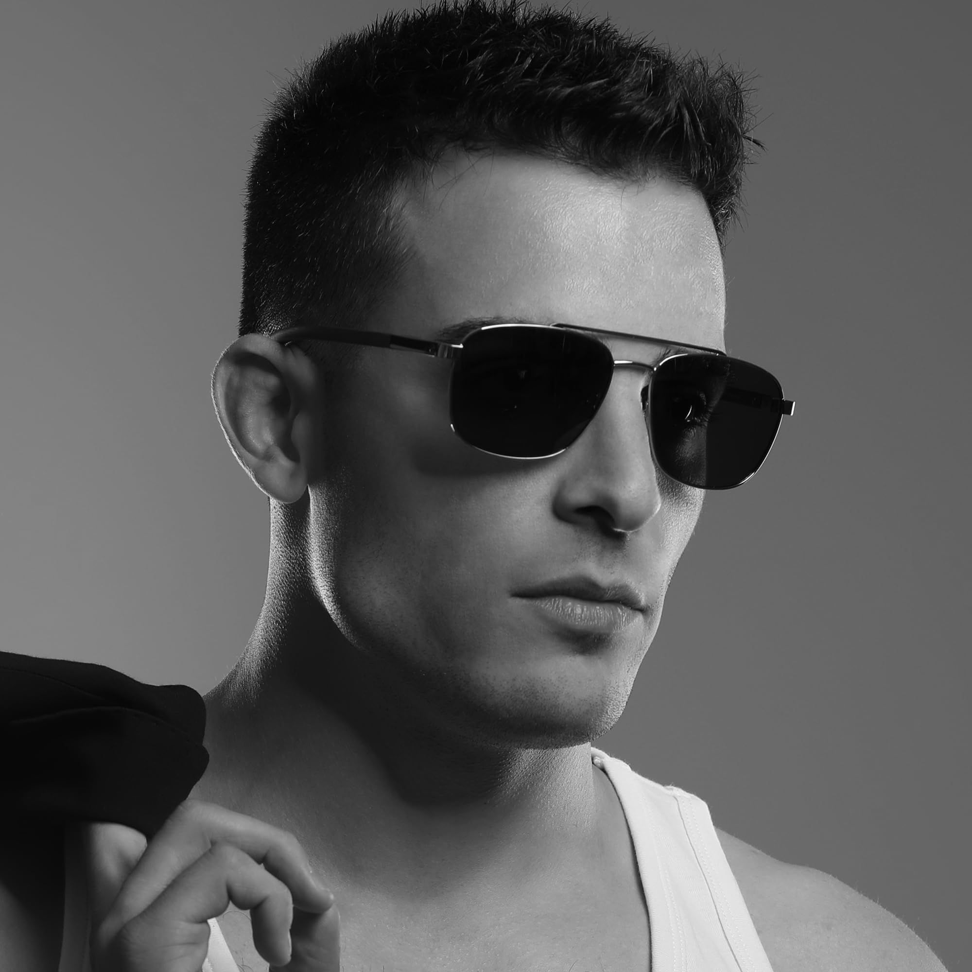 ZENOTTIC Polarized Aviator Sunglasses for Men - 100% UV Protection, Wood Frame - Perfect for Fishing, Driving, Golf & Outdoor Activities