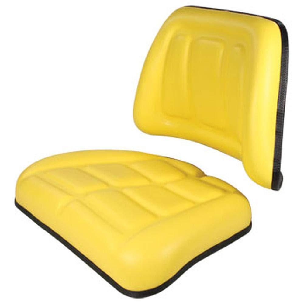 TKYL Premium Aftermarket Tractor Seat Cushion Kit - Yellow Trapezoid Back & Bottom Replacement for Comfortable Farming - Perfect for Long Hours of Tractor Operation & Agricultural Work