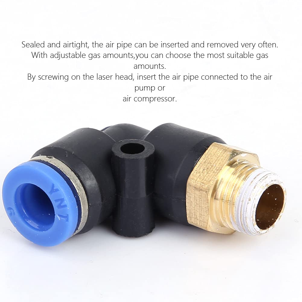 Adjustable CO2 Gas Nozzle Valve for Engraving Machine - 6mm Air Pipe with 9.7mm Thread - Compatible with Air Pump & Air Compressor - Perfect for Laser Cutting, Metal Engraving & DIY Projects
