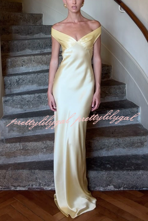 Elegant Solid Color Off Shoulder Backless Slim Maxi Dress for Women - Perfect for Beach Vacations, Summer Parties & Date Nights