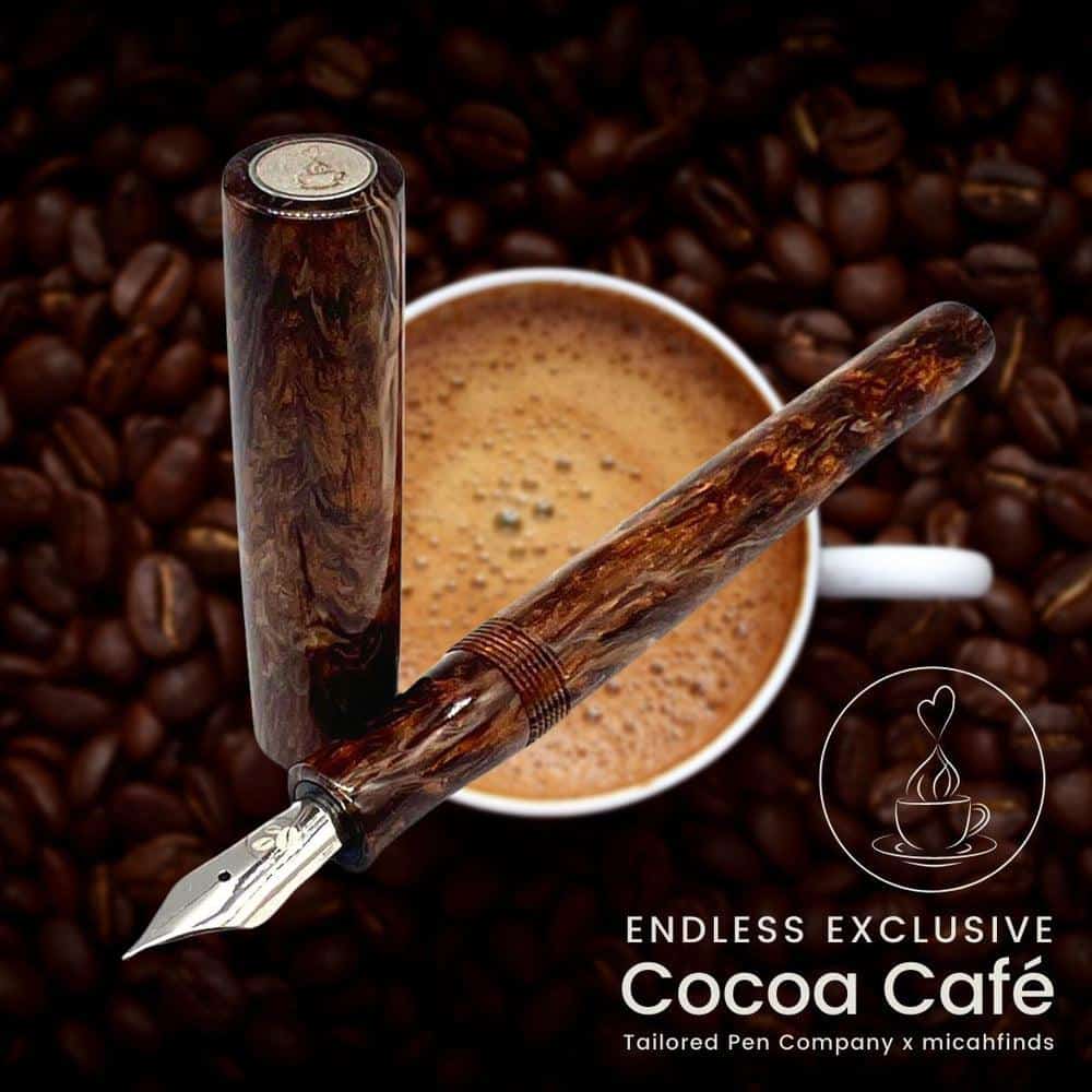 Tailored Pen Company Westminster Cocoa Café Fountain Pen - Elegant Writing Instrument for Calligraphy, Journaling & Gifts | Premium Nib Pen for Coffee Lovers & Office Use