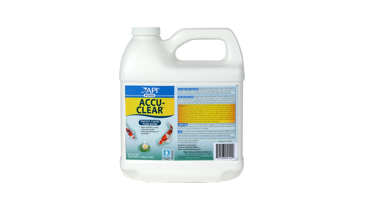 API Pond AccuClear Water Clarifier 1.89L - Eliminates Cloudy Water & Green Algae in Ponds | Perfect for Outdoor Garden Ponds, Koi Ponds & Water Features