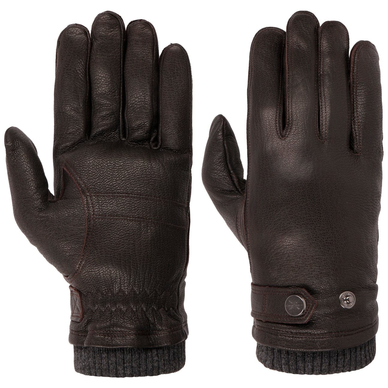 Premium Freddie Leather Gloves for Men & Women - Genuine Leather Driving & Winter Gloves by Pearlwood - Perfect for Driving, Motorcycling & Cold Weather Protection