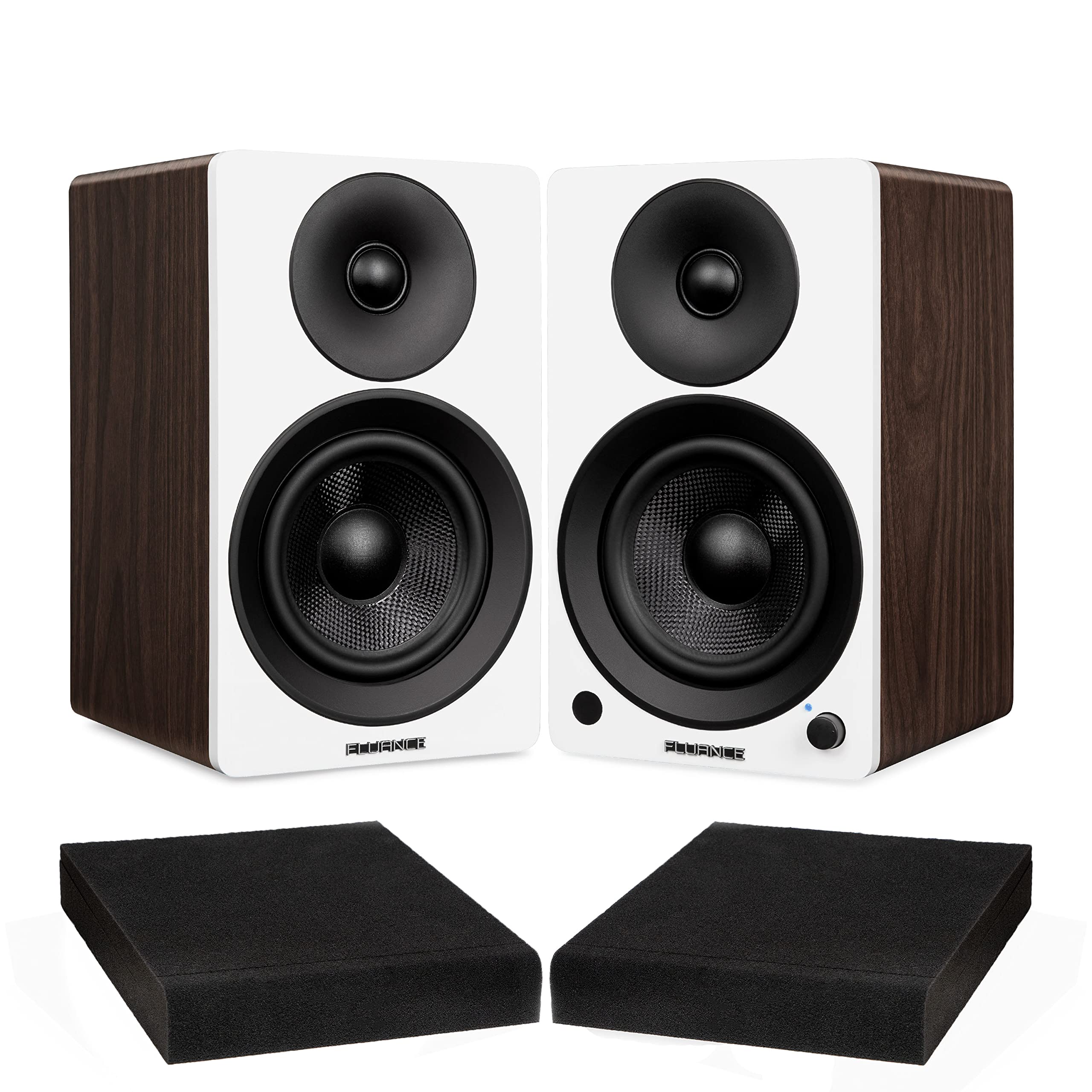 Fluance Ai41 White Walnut 2.0 Stereo Bookshelf Speakers - 5