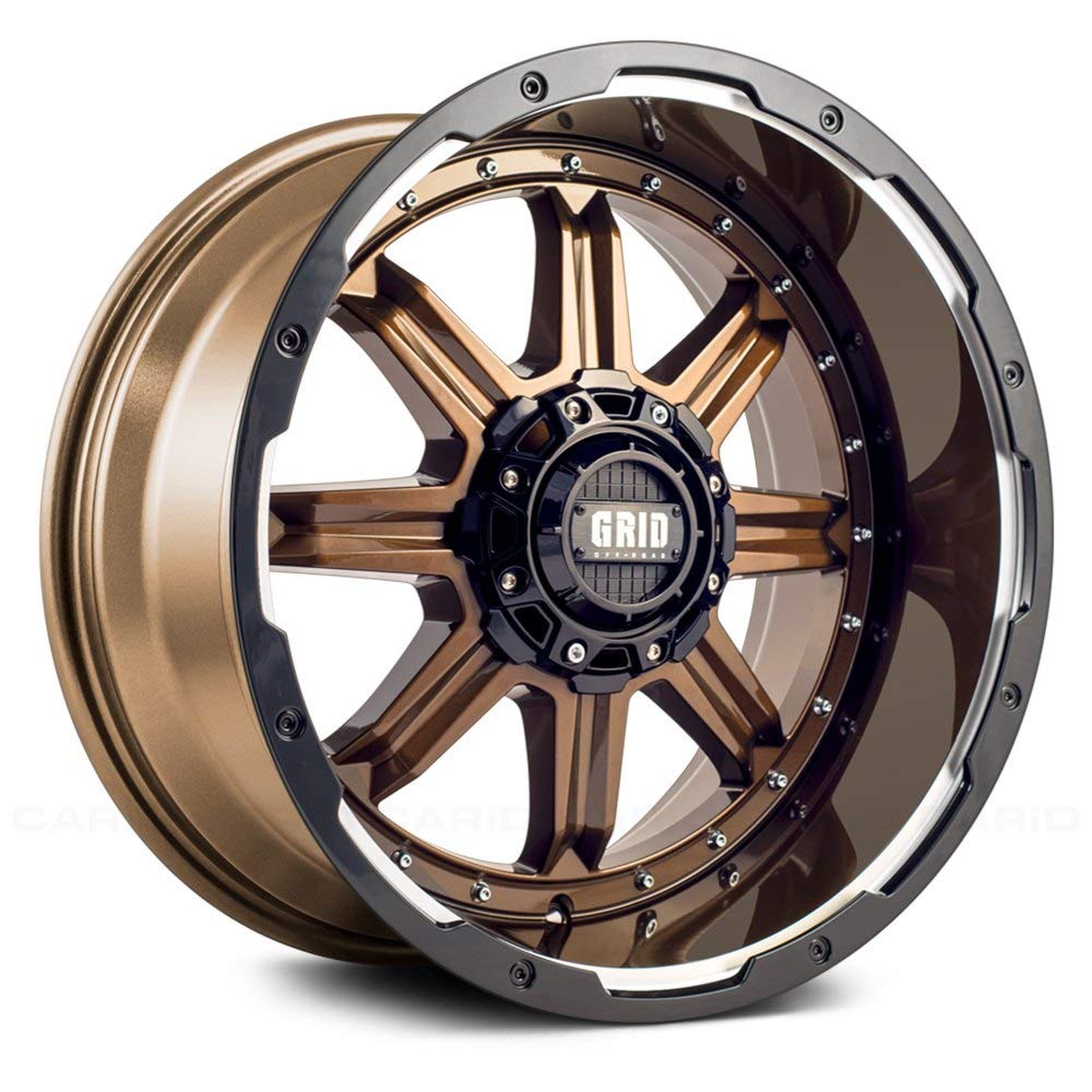 GD10 Custom Wheel 20x12 -44 Offset 6x139.7 Bolt Pattern 106mm Hub Gloss Bronze with Black Lip Rim - Premium Aftermarket Wheels for Trucks & SUVs - Perfect for Off-Roading, Car Shows & Custom Builds