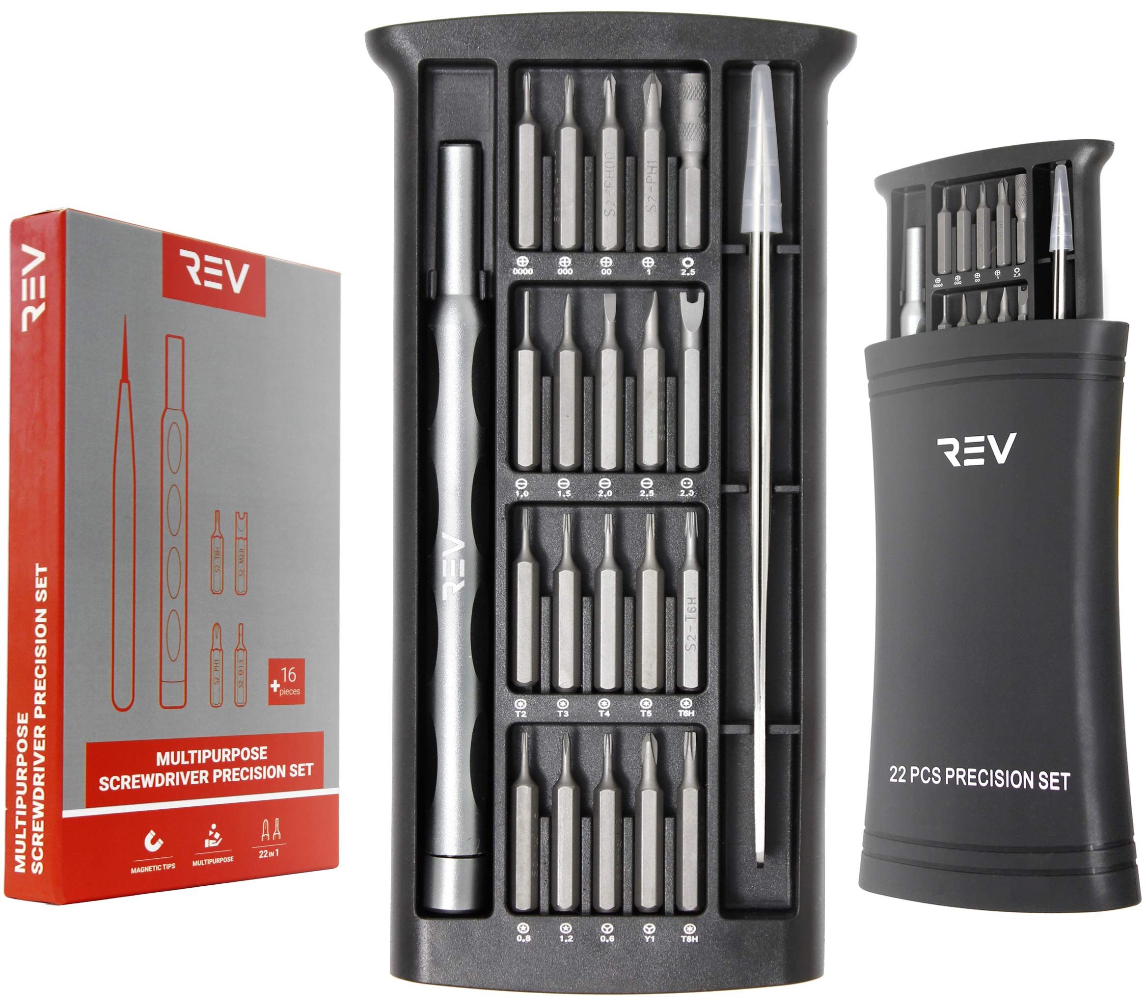 VViViD REV 22-Piece Precision Screwdriver Set - Professional Multi-Bit Repair Kit for Electronics, Phones, Laptops, Watches & Small Appliances - Perfect for DIY Repairs, Tech Maintenance & Home Improvement Projects