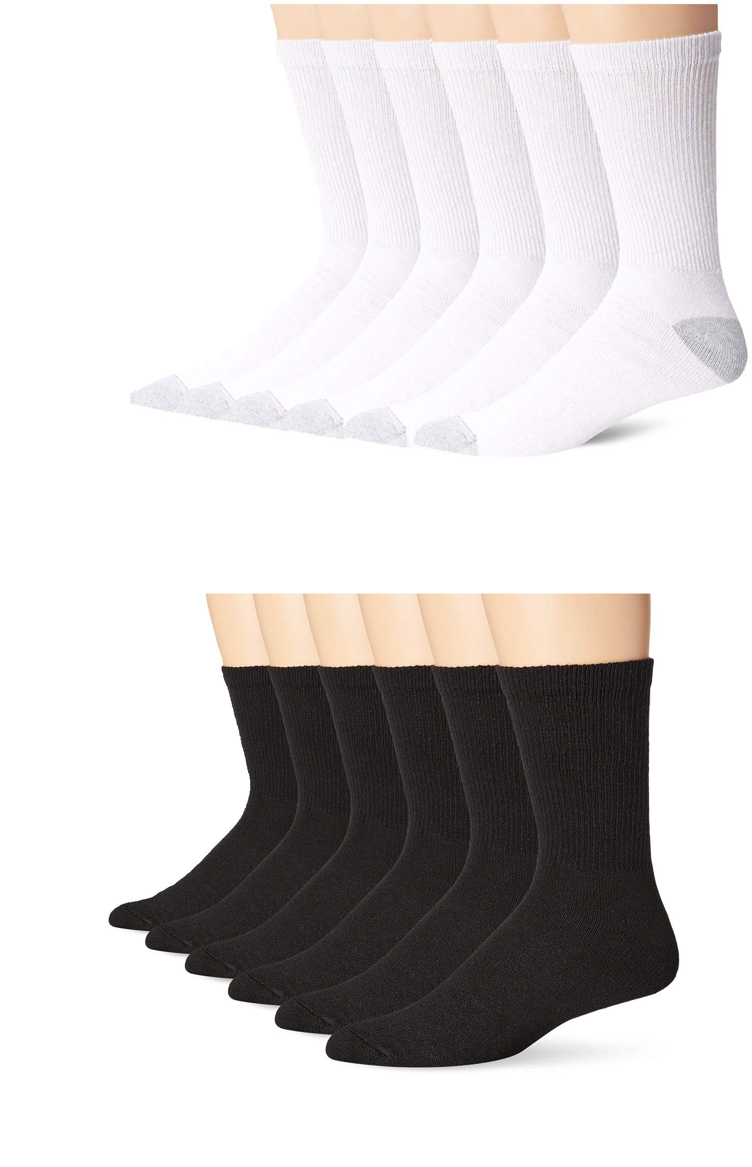 Men's Cushioned Crew Socks - 5 or 8 Pack for All-Day Comfort - Perfect for Work, Sports & Casual Wear