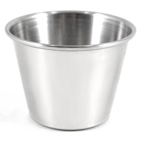Premium Stainless Steel Sauce and Condiment Cups - Set of 48 (4 Dozen) - Ideal for Restaurants, Catering, BBQ Parties, and Home Kitchen Use