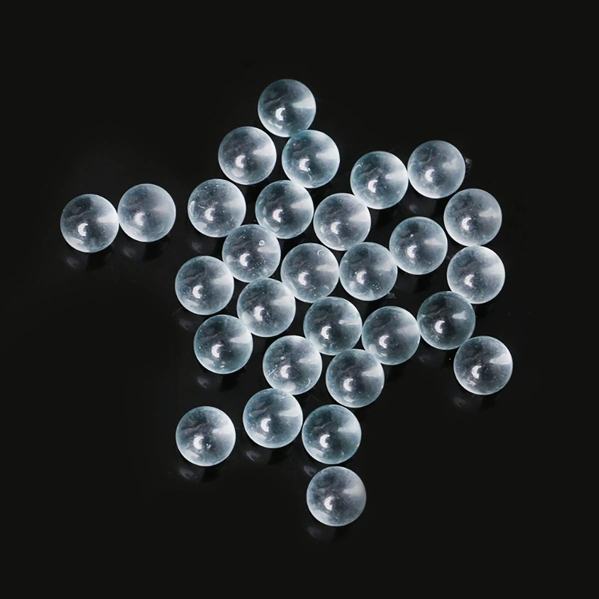 LKXHarleya 100 Pcs Transparent Glass Vase Filler Marbles - 5mm Round Beads for DIY Home Decor, Wedding Centerpieces & Aquarium Landscaping