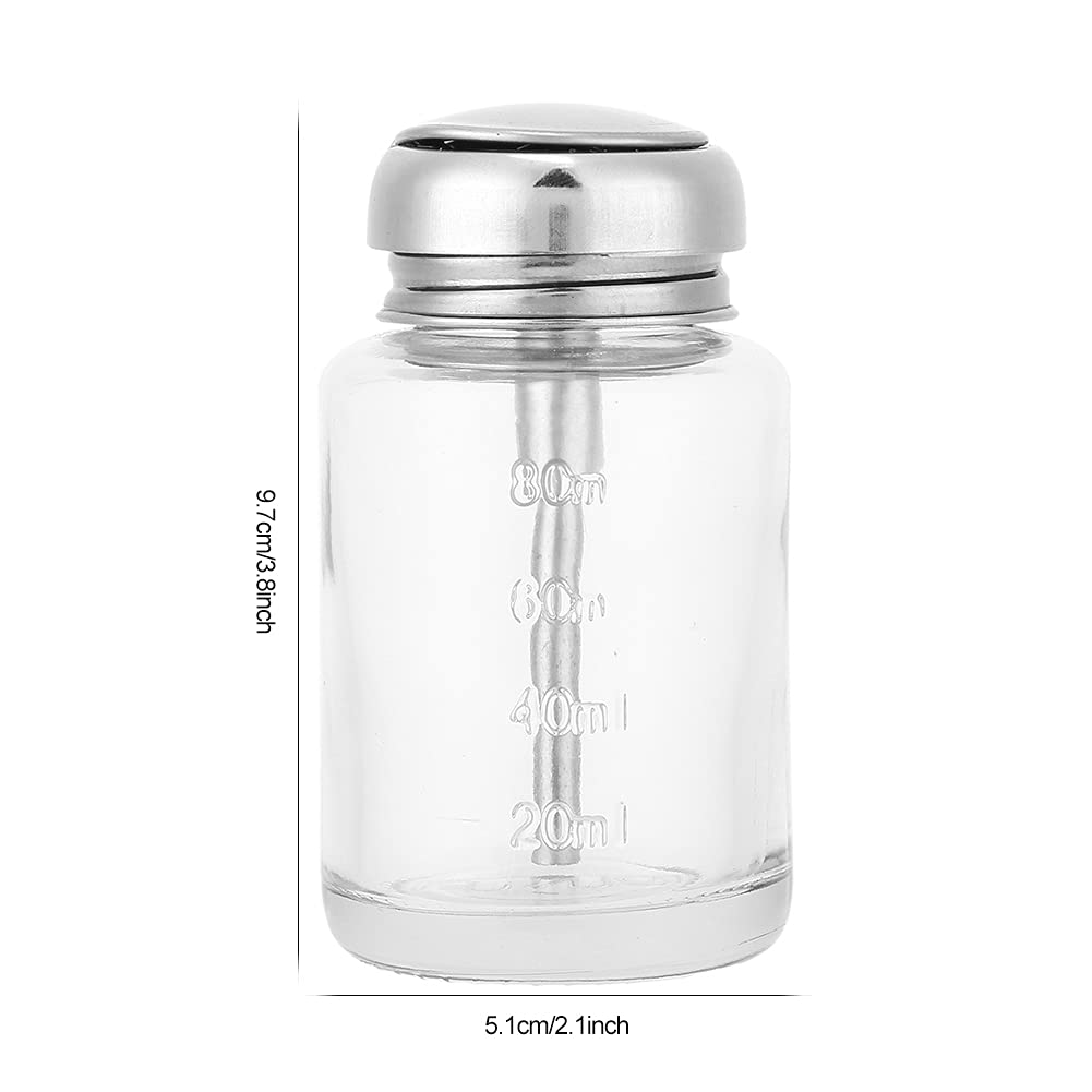 Professional Glass Nail Polish Remover Pump Dispenser - Empty Liquid Container for Nail Art & Manicure Tools | Perfect for Salon, Home Use & DIY Nail Care