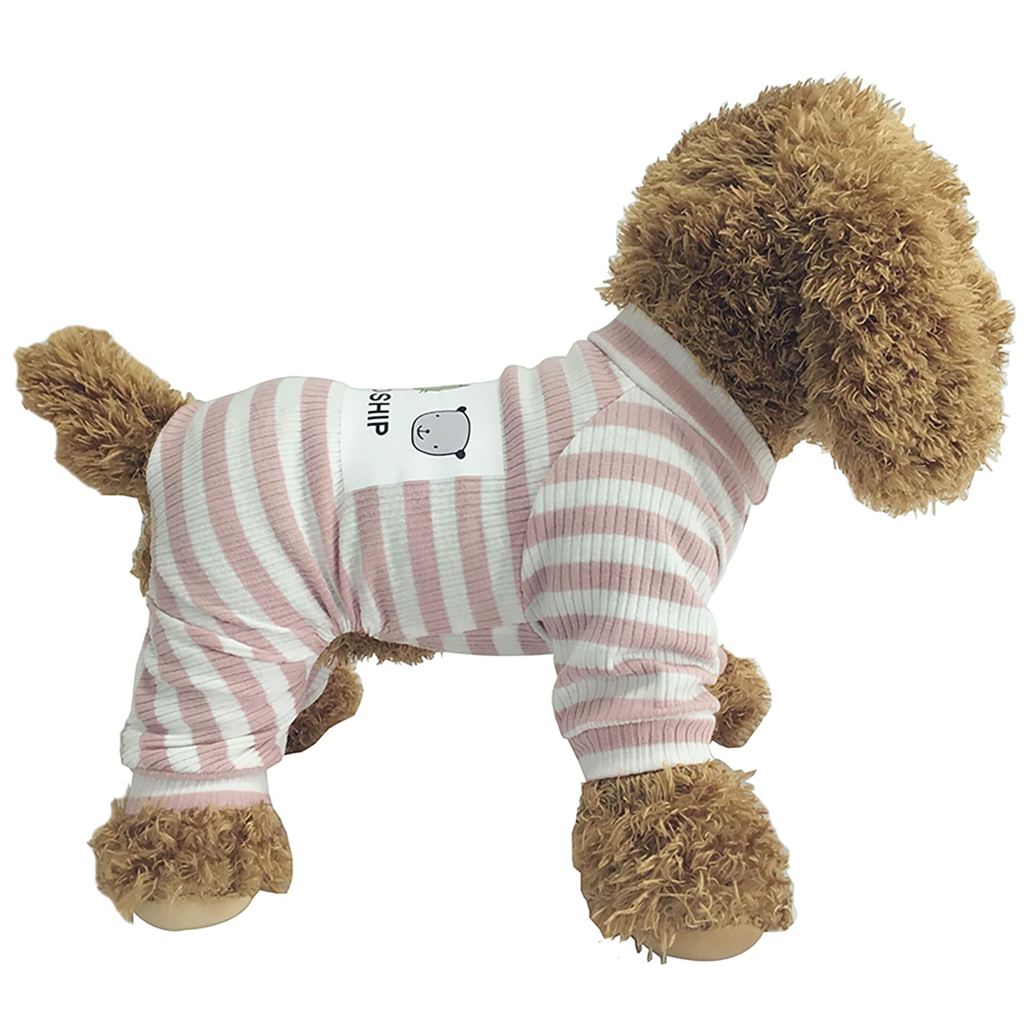 Small Dog Pajamas for Girls - Warm Long Sleeve Onesie Outfits for Puppy Sleep & Play