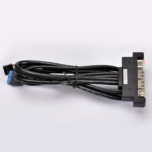 Lian Li USB 3.0 (20-Pin) Front Panel I/O Cable Kit - PW-IE20AH51T0 - for PC Case Motherboard Connection & Multimedia Ports - Perfect for Gaming PC Builds & Computer Upgrades
