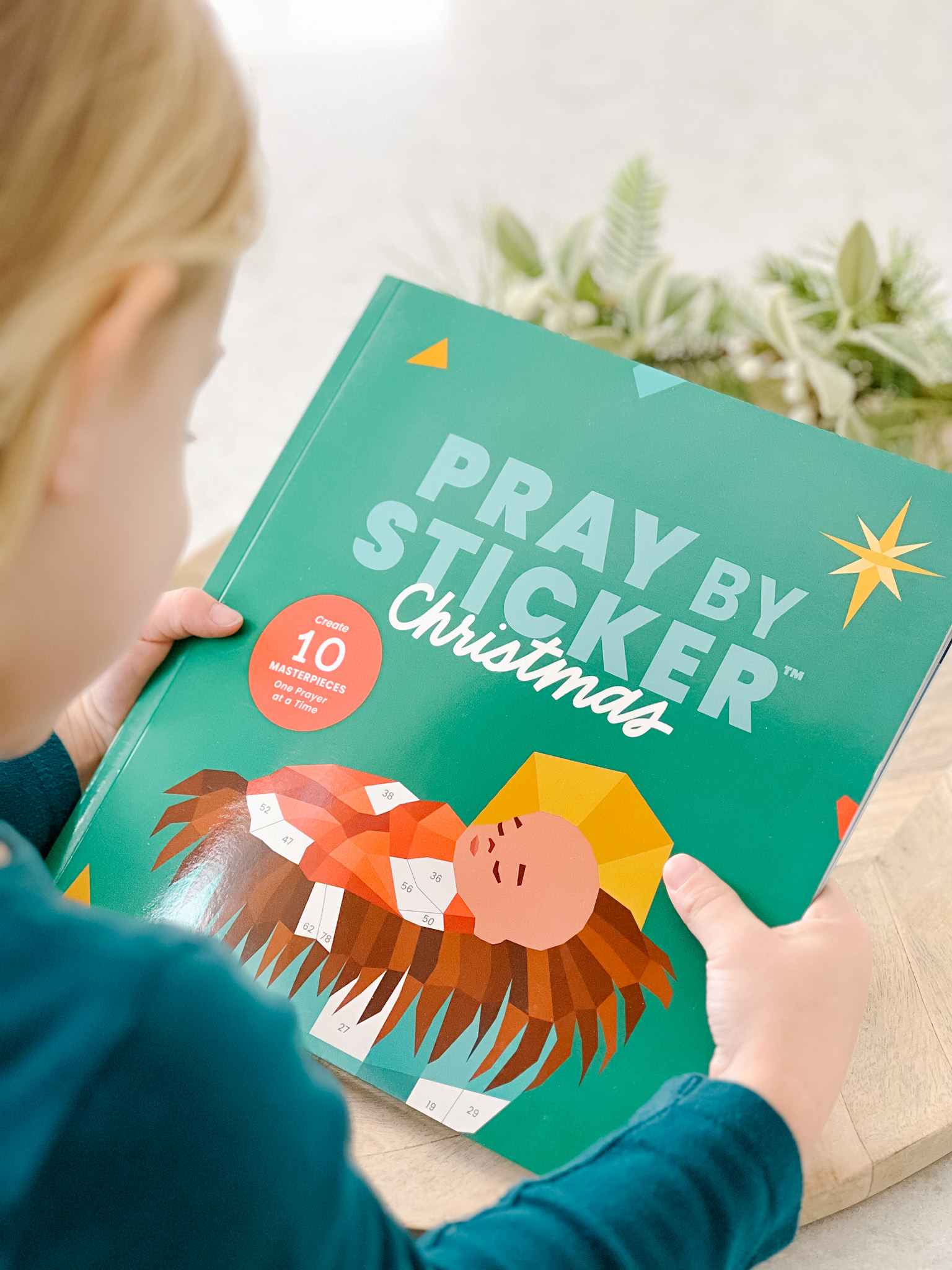 Pray By Sticker Christmas Activity Book for Kids - Fun Holiday Crafts, Bible Stories & Sticker Scenes - Perfect for Family Bonding, Sunday School & Christmas Gifts