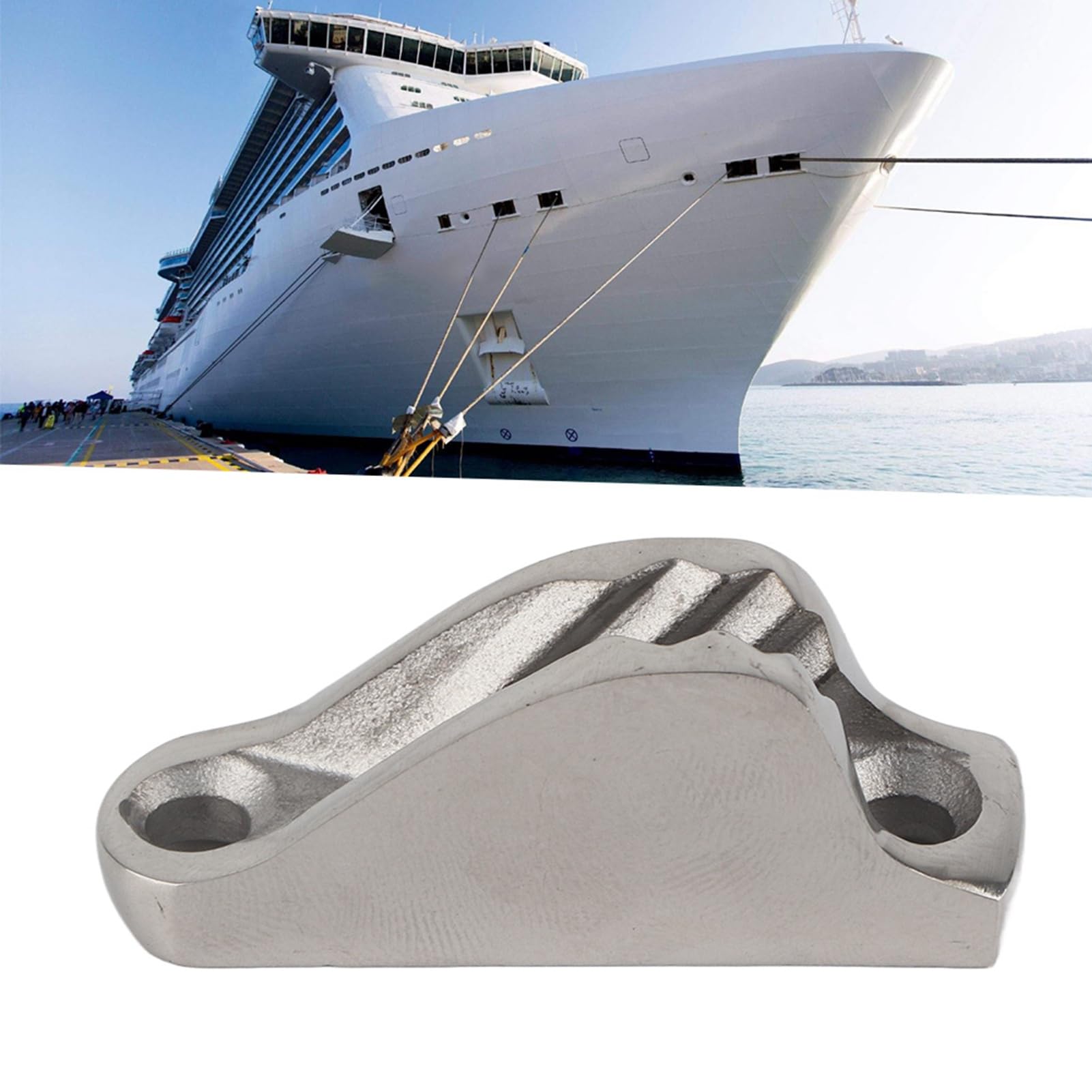 Stainless Steel Rope Cleat for Boats - Heavy Duty Marine Clam Cleat with Jam Grip for Sailing, Kayak, and Canoe Accessories | Secure Rope Line Clamp for Deck Hardware and Docking