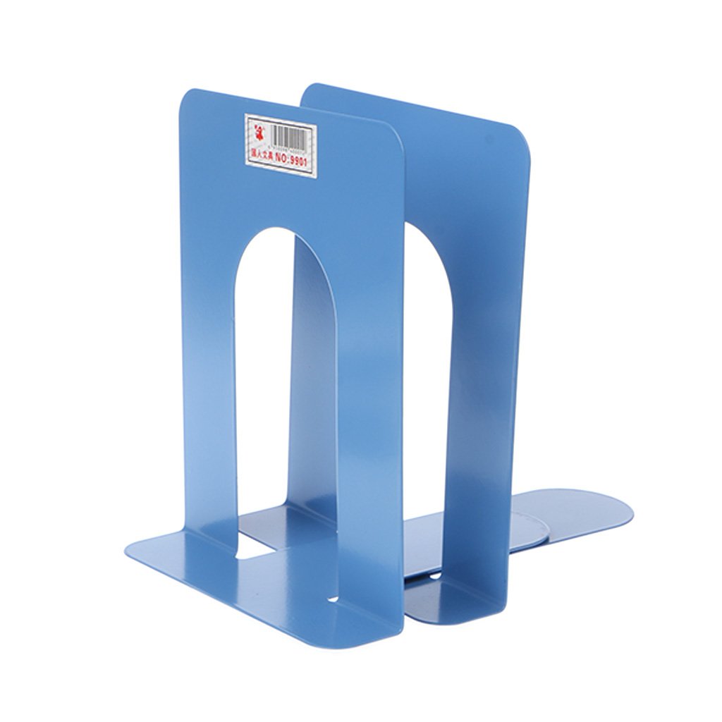 Simple Style Metal Bookends - Heavy Duty Iron Book Holder, Non-Slip Desk Stand for Books - Perfect for Office, Home Library & Study Room Organization