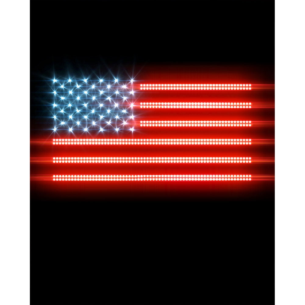 American Flag Printed Backdrop with Glowing Effect - Perfect for Patriotic Events, Photography & Home Decor